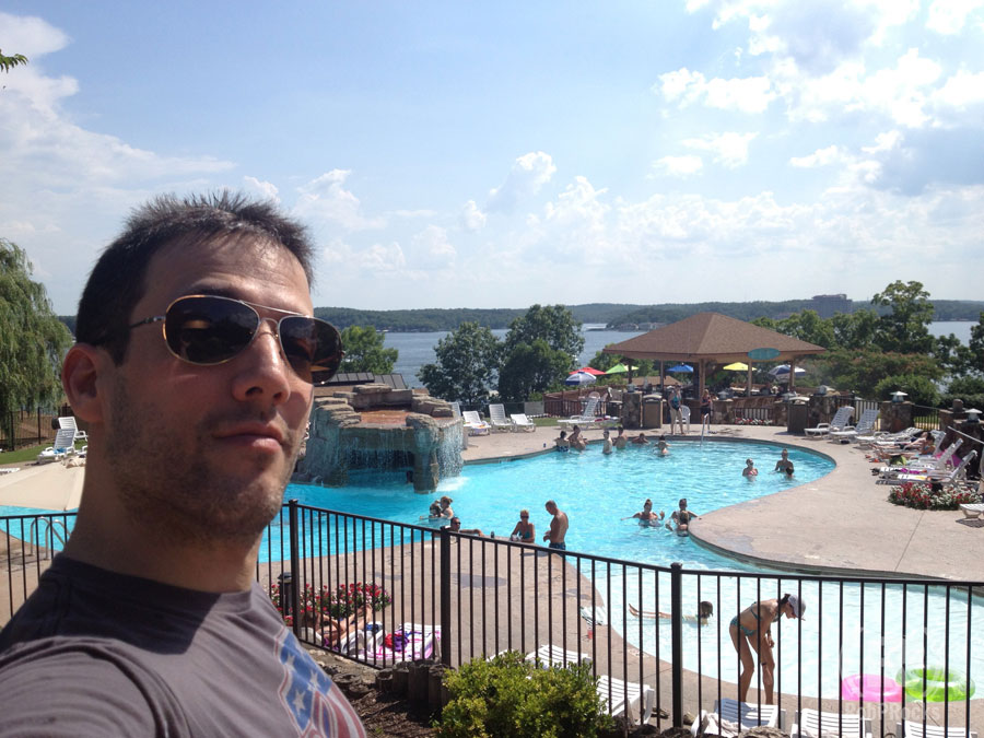 Rob at hotel pool