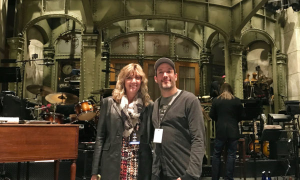 Rob and his sister on SNL stage, 2017