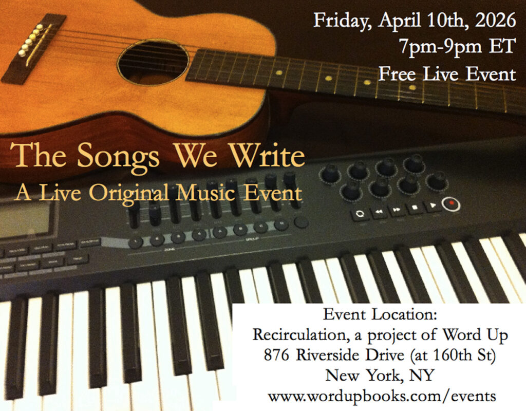 It's just a flyer for the show, all the info is elsewhere. background graphcis are an acoustic guitar and an electronic keyboard :-)