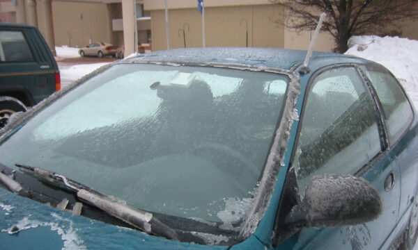 my poor Honda Civic after driving through ice to get to a show in Schenectady. Jan. 2009